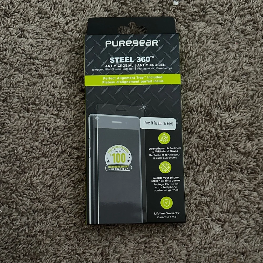 Steel 360° Tempered Glass Screen Protector - Black